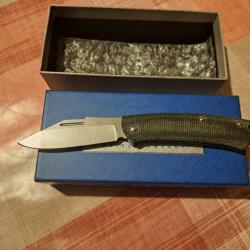 Micarta Clip-Point Couteau Slipjoint, du style Benchmade Proper