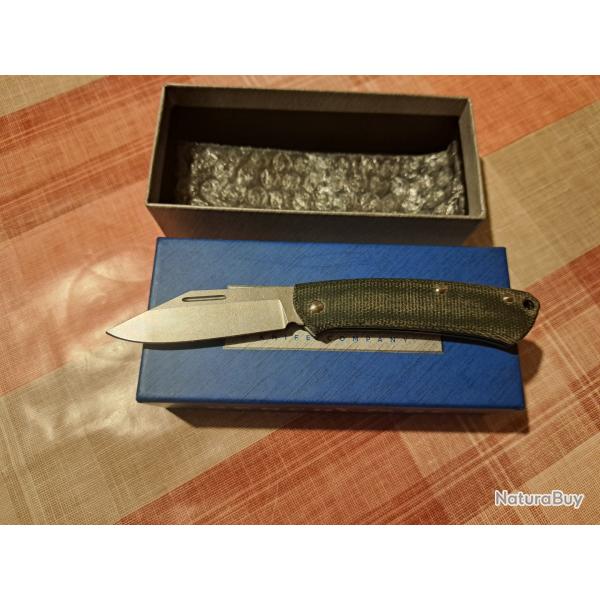 Micarta Clip-Point Couteau Slipjoint, du style Benchmade Proper