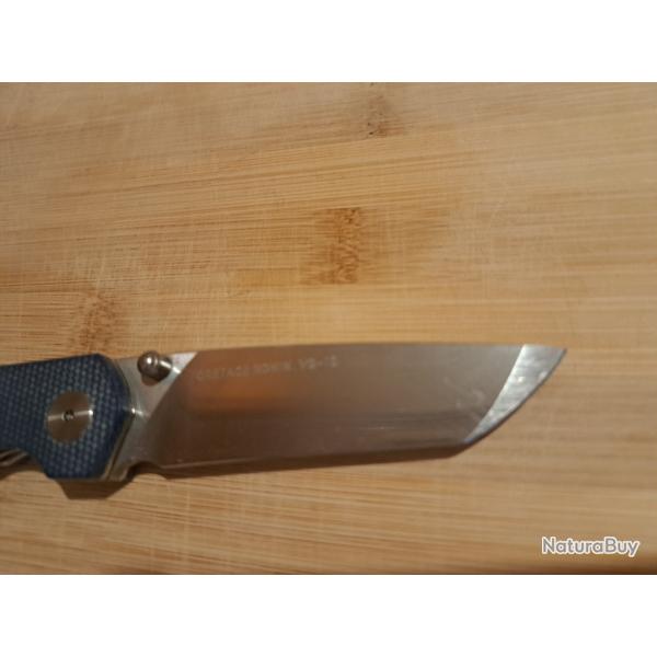 2xMicarta lot, CRETACE RONIN tactique assist + Couteau Slipjoint, style Benchmade Proper