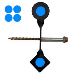 Hunting and Shooting Steel Plinking Spinner Target Three Colors Option Yellow Blue Green Stickers Si
