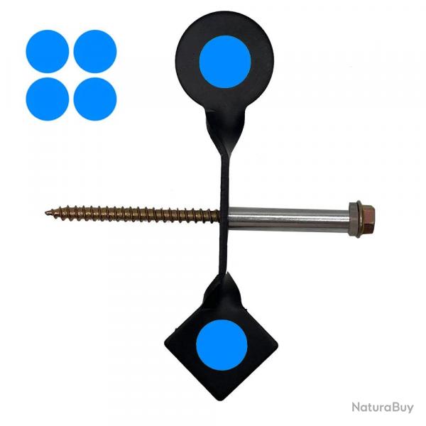 Hunting and Shooting Steel Plinking Spinner Target Three Colors Option Yellow Blue Green Stickers Si