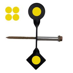 Hunting and Shooting Steel Plinking Spinner Target Three Colors Option Yellow Blue Green Stickers Si