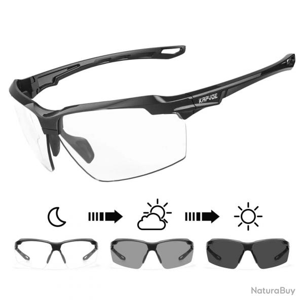 Kapvoe Outdoor Photochromic Polarized Explosion Proof Hunting CS War Game Eyewear Airsoft Shooting G