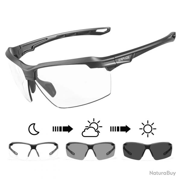 Kapvoe Outdoor Photochromic Polarized Explosion Proof Hunting CS War Game Eyewear Airsoft Shooting G