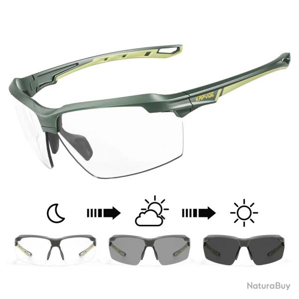 Kapvoe Outdoor Photochromic Polarized Explosion Proof Hunting CS War Game Eyewear Airsoft Shooting G