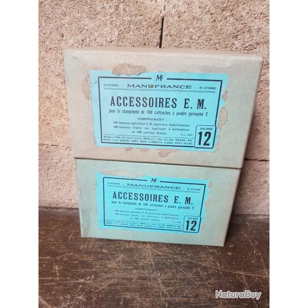 2 boites accessoires manufrance cal12