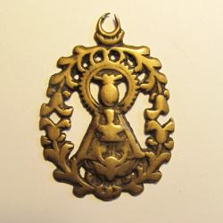 (524) Pendentif religieux, vierge en cape XVIII-XIXe s.