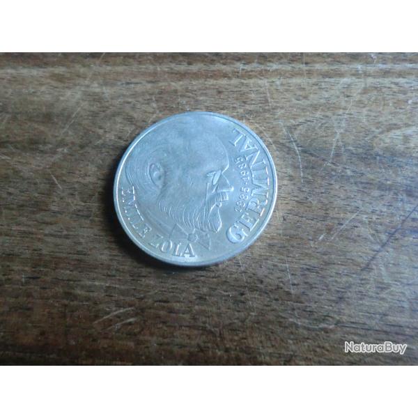 piece 100  francs  emile zola germinal  argent
