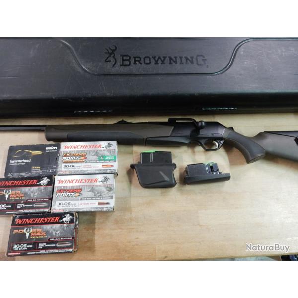 CARABINE BROWNING MARAL ADJUST GAUCHER CAL 30.06 + MALETTE + 100 BALLES OCCASION BON ETAT