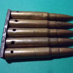 5 munitions 7,92x57 sur clip datées de 36 (P-S-139- 36 ) neutralisées