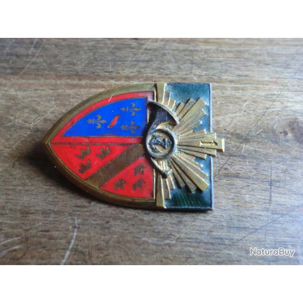 insigne mail 1er de chasseurs ""ancre dans cors " / drago paris