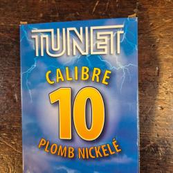 Cartouches Tunet calibre 10/89 plomb n°2 nickelé