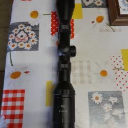 lunette Kahles KX 3-9 X 42 réticule 4 Dot diamètre 25,4 millimètres avec montage fixe.