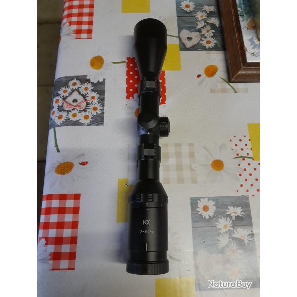 lunette Kahles KX 3-9 X 42 rticule 4 Dot diamtre 25,4 millimtres avec montage fixe.