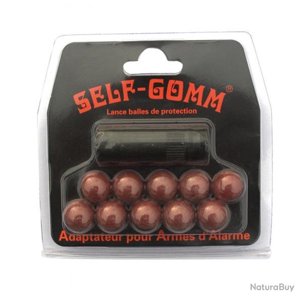 ADAPTATEUR POUR ARME D'ALARME FILETAGE M10x1.5 + 10 PROJECTILES SELF GOMM