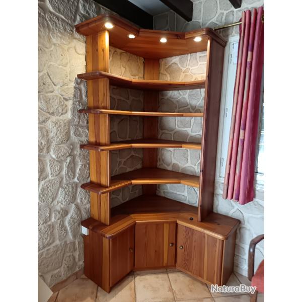 Bibliothque d'angle sur mesure