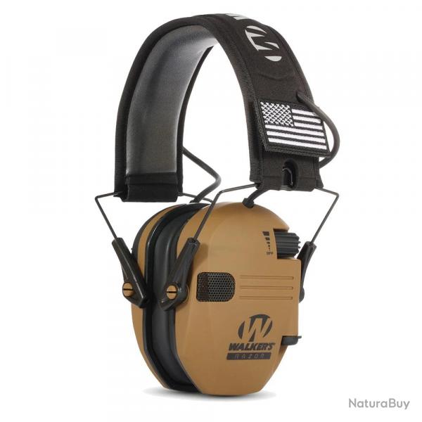 Casque Audio Tactique Type Razor - Tan