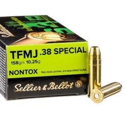 Sellier & Bellot 38 Spécial TFMJ NONTOX 158 grs (x50)