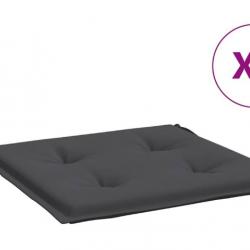 Lot de 4 coussins anthracite 40x40x4 cm en tissu Oxford pour chaise de jardin