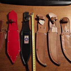 Lot de 6 étui  fourreau cuir couteau poignard  neuf