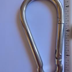 Mousquetons de Pompier à Ressort en INOX A4 MARIN - M14 - Ø 13,50 mm - Longueur : 18 cm - Qtité : 2