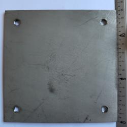 Support Plateau à canards - Tôles INOX A4 MARIN - Dimensions : 13 cm x 13 cm - Ép : 3 mm -Qtité : 10