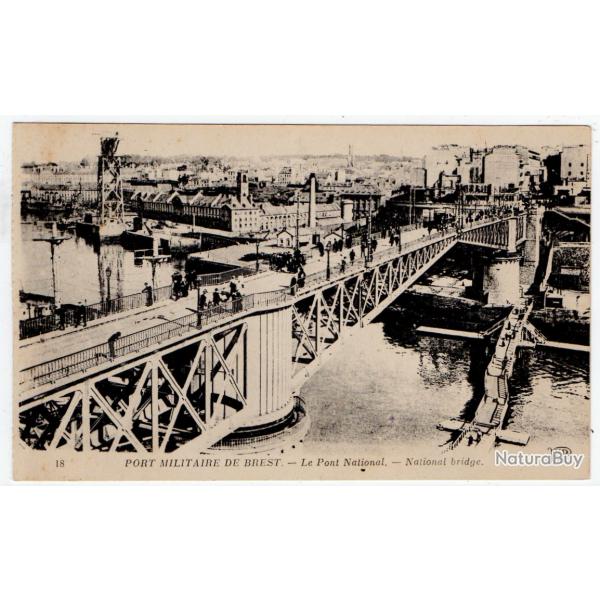 CPA - PORT MILITAIRE DE BREST - Le Pont National N 1227