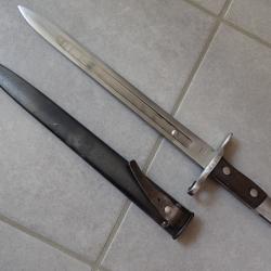 122218 RARE Baionnette Suisse Mdle 1889 modifié en 1897 avec un rivet sur lame. Douille de 14 mm!!!