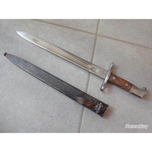 375048 Baionnette Suisse pour fusil Rubin Schmidt 1889, 89/96 - Mdle 1900