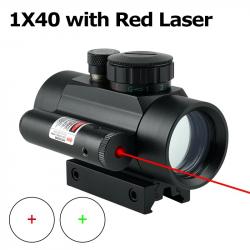 Lunette de visée optique compacte avec revêtement complet -*1x40 red laser--20mm LIVRAISON GRATUITE