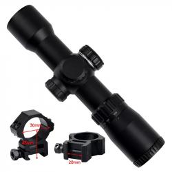 Lunette de visée professionnelle à point rouge et vert 1.5-5x32 -**20mm LIVRAISON GRATUITE