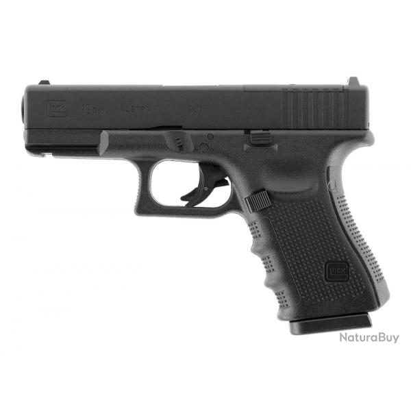 Réplique Pistolet GLOCK 19 GEN4 MOS BBS 6MM CO2 - 2,0 J BLACK