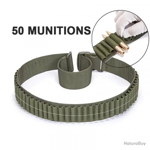 CARTOUCHIRE 50 EMPLACEMENTS - ARMES RAYES - VERTE - LIVRAISON GRATUITE