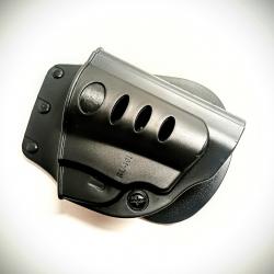 HOLSTER TACTIQUE FOBUS PADDLE RU 101 POUR REVOLVER RUGER SP101 ETUI A PALETTE EN POLYMERE