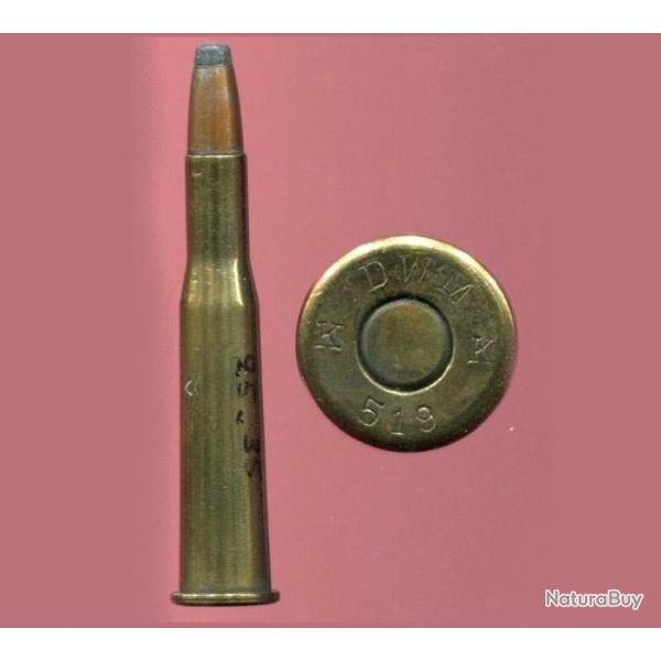 .25-35 WCF Winchester - RARE marquage : DWM K 519 K - Allemagne - balle cuivre pointe plomb plate