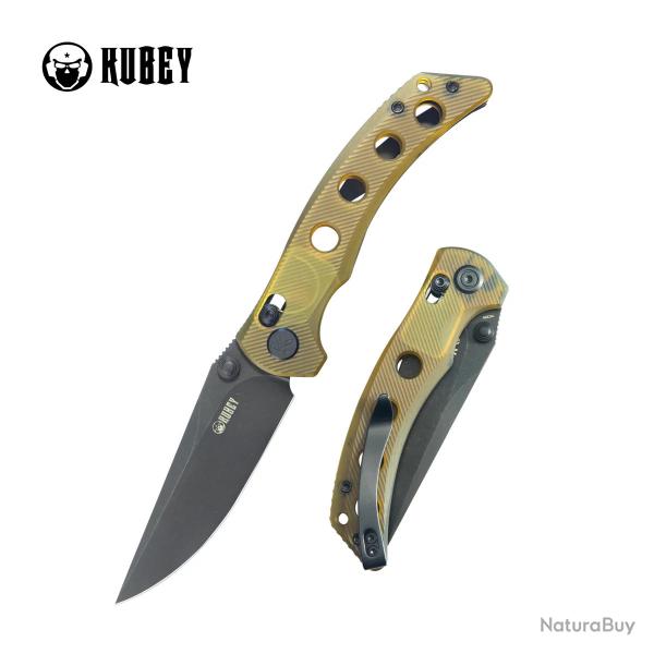 Couteau Kubey Hound Manche Ultem Lame Acier 14C28N KIVT Crossbar Lock Clip KUB172H