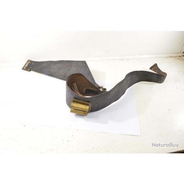 Baudrier cuir porte tambour Arme Franaise cuir noir Fin 19e/dbut 20e Sicle Tenue pioupiou 1914