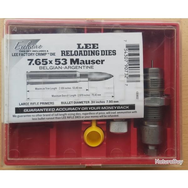 JEU D'OUTILS LEE- CAL 7,65 X 53 MAUSER