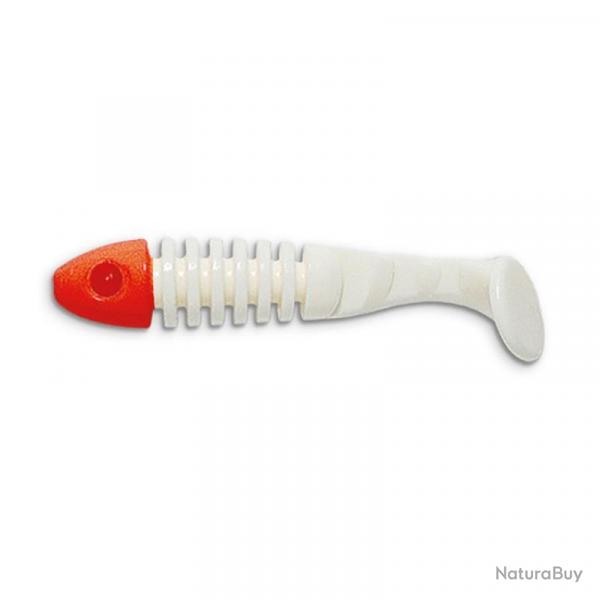 Leurre Souple Delalande Skeleton 11cm 061 - Blanc Tte Rouge
