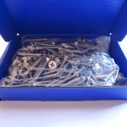 Vis à bois en INOX A4 MARIN (316L) - Ø5 mm x 30 mm - Quantité : 100 - Tête fraisée - Embout PH