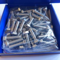Boulons à tête hexagonale en INOX A4 MARIN (316L) - Ø8 mm x 30 mm - Quantité : 50 - M8
