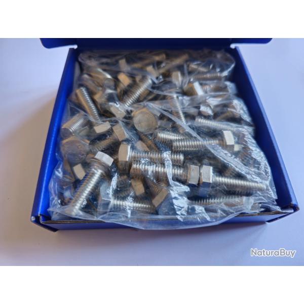 Boulons  tte hexagonale en INOX A4 MARIN (316L) - 10 mm x 30 mm - Quantit : 50 - M10