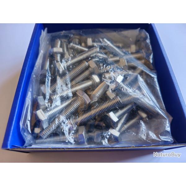 Boulons  tte hexagonale en INOX A4 MARIN (316L) - 10 mm x 50 mm - Quantit : 50 - M10