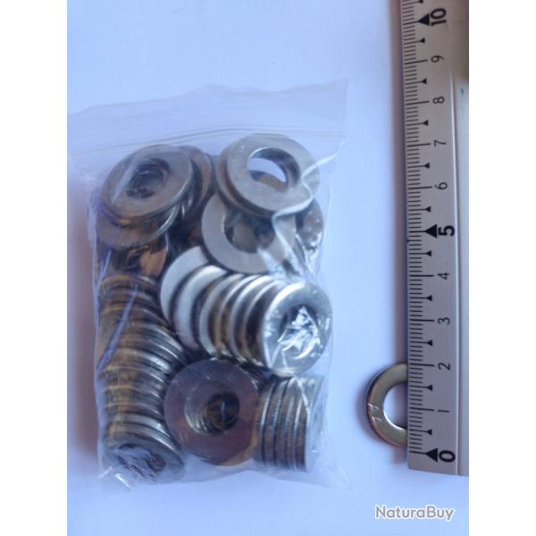 Rondelles plates en INOX A4 MARIN (316L) - 10 mm - Quantit : 50 - Ultra rsistant