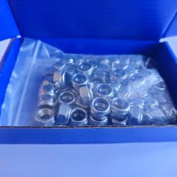 Écrous freins hexagonaux en INOX A4 MARIN (316L) - Ø8 mm - Quantité : 50 - M8 - Ultra résistant