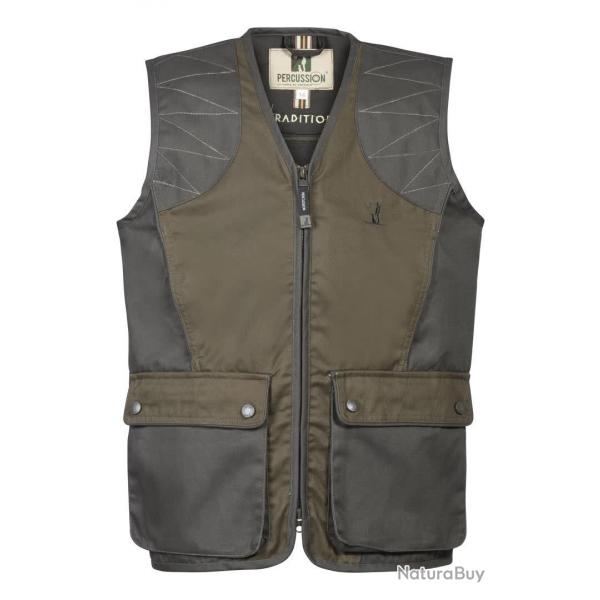 Gilet de chasse Enfant Percussion Tradition - Kaki clair - 4A