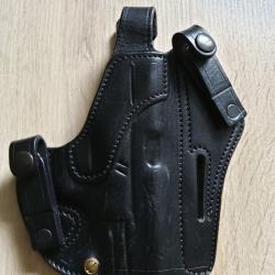 Holster cuir pour glock 19 fabrique en France parfait etat