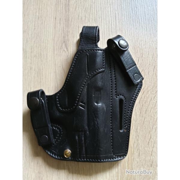 Holster cuir pour glock 19 fabrique en France parfait etat