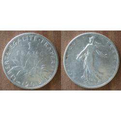 France 1 Franc 1901 Semeuse Roty Piece Argent Francs