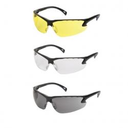 LUNETTES DE PROTECTION CE TRANSPARENTES BRANCHES NOIRS " ASG"
